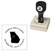 Georgië Verhuisd Aankondiging Adres Stempel (Gestempeld)