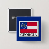 Georgië Vierkante Button 5,1 Cm (Voorkant /achterkant)