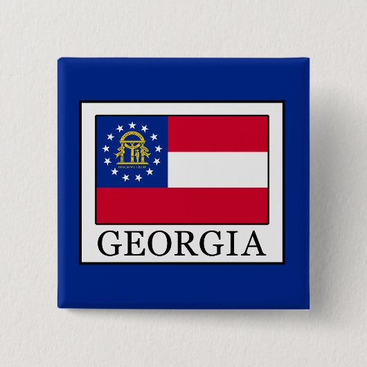 Georgië Vierkante Button 5,1 Cm (Voorkant)