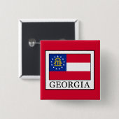 Georgië Vierkante Button 5,1 Cm (Voorkant /achterkant)