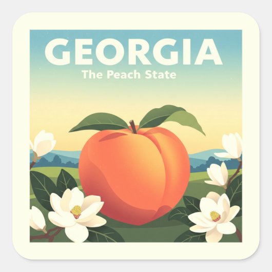 Georgië Vierkante Sticker (Voorkant)