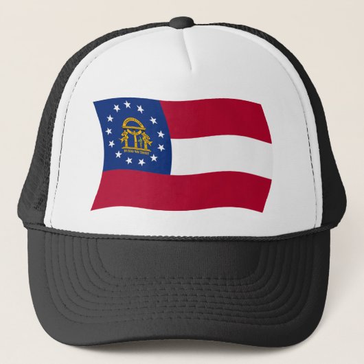 Georgië Vlag Hoed Trucker Pet (Voorkant)