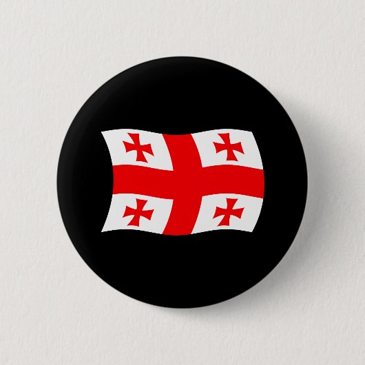 Georgië Vlag Knop Ronde Button 5,7 Cm (Voorkant)