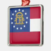 Georgië Vlag Metaal Ornament (Links)