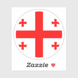 Georgië Vlag Ronde Sticker