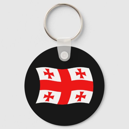 Georgië Vlag Sleutelhanger (Voorkant)