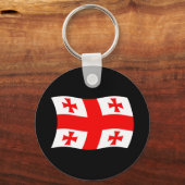 Georgië Vlag Sleutelhanger (Voorkant)