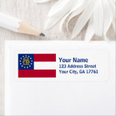 Georgië Vlag Terugkeer Adreslabels Etiket (Insitu)