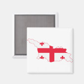 Georgië Vlaggenkaart GE Magneet (Voorkant / Achterkant)