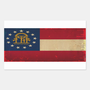 Georgië Vlaggenvlag .png Rechthoekige Sticker