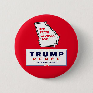Georgië voor Trump Pence 2020 Ronde Button 5,7 Cm