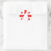 Georgië Wolf Georgische Nationale Dierenvlag Ronde Sticker (Tas)