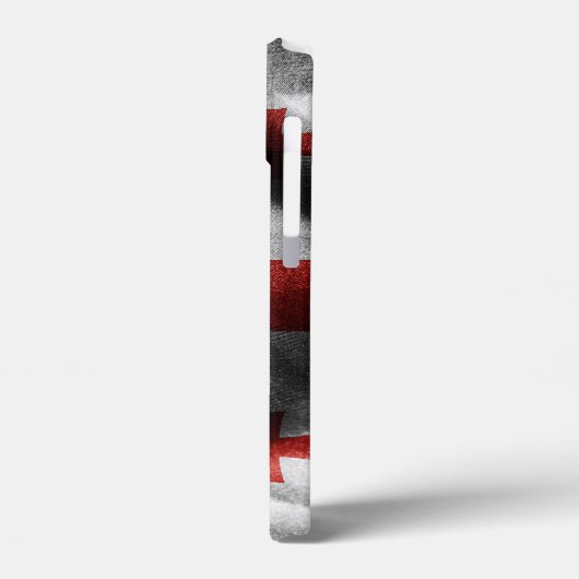 Georgië zijden vlag Case-Mate iPhone case (Achterkant / Links)