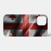 Georgië zijden vlag Case-Mate iPhone case (Achterkant (horizontaal))