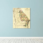 GeorgiëPanoramische KaartGeorgië Canvas Afdruk (Insitu (Houten vloer))