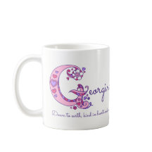 Georgina: decoratieve G-monogram-mok