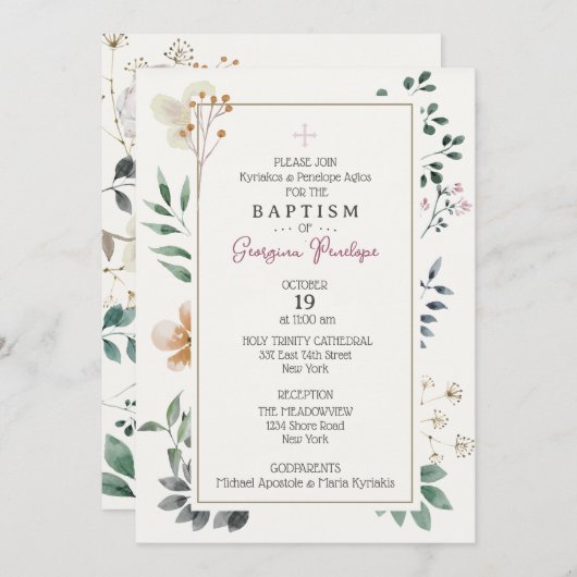 Georgina lijst uitnodiging (Voorkant / Achterkant)