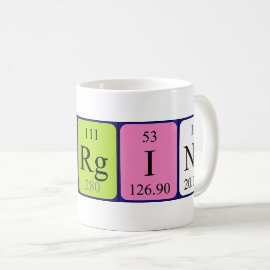 Georgine periodieke lijstnaam mok (Voorkant rechts)