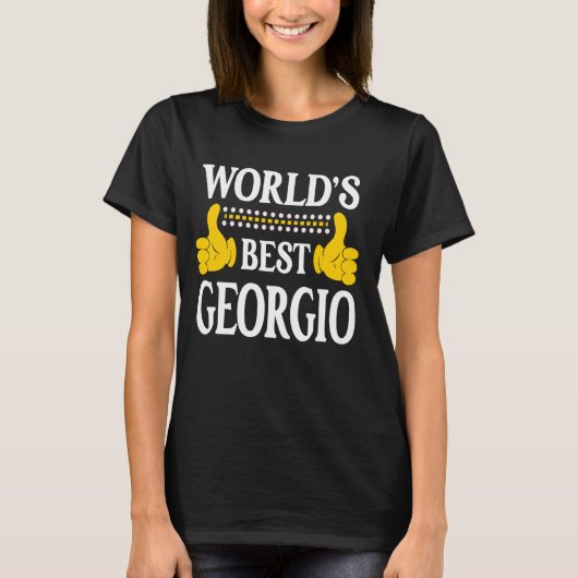 Georgio Persoonlijke naam Grappige Voornaam Wereld T-shirt (Voorkant)