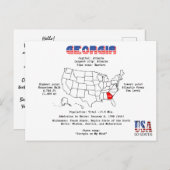 Georgisch-Amerikaanse staat op een kaart en nuttig (Voorkant / Achterkant)