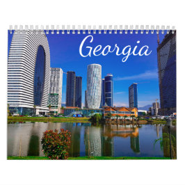 Georgisch architectonisch landschap Tbilisi Barumi Kalender