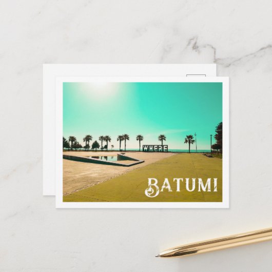 Georgisch architectuurlandschap Batumi Briefkaart (Voorkant / Achterkant in situ)