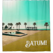 Georgisch architectuurlandschap Batumi Douchegordijn (Voorkant)