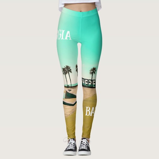 Georgisch architectuurlandschap Batumi Leggings (Voorkant)