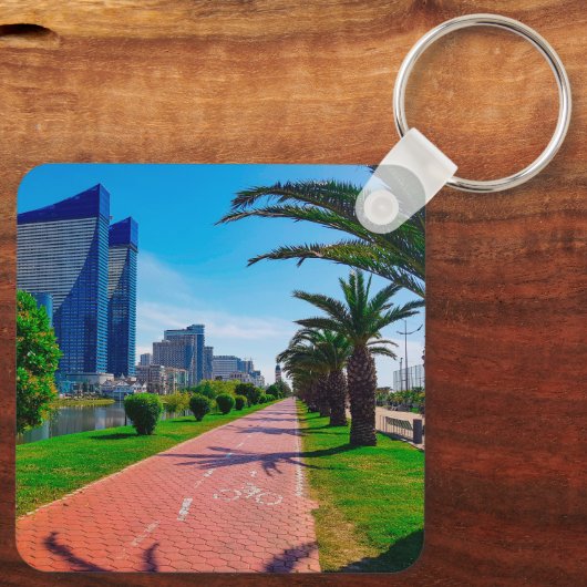 Georgisch architectuurlandschap Batumi Sleutelhanger (Achterkant)