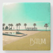 Georgisch architectuurlandschap Batumi Stenen Onderzetter (Voorkant)