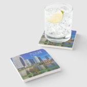 Georgisch architectuurlandschap Batumi Stenen Onderzetter (Zijkant)