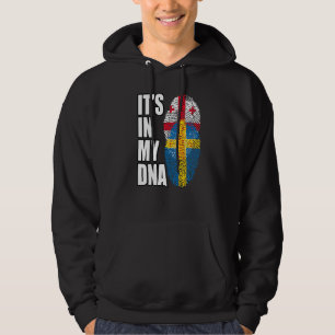 Georgisch en Zweeds Mix DNA-vlaggenerfgoed Hoodie