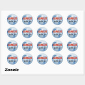 Georgisch gesproken hier troebele aarde ronde sticker (Vel)