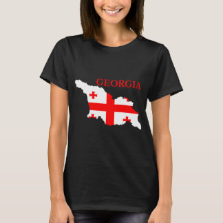 Georgisch land T-ShirtGeorgia landenvlaggenkaart T-shirt