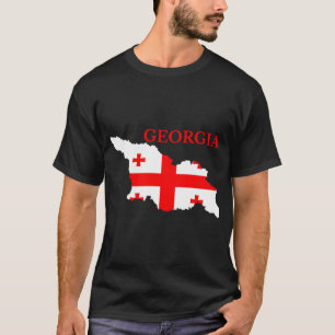Georgisch land T-ShirtGeorgia landenvlaggenkaart T-shirt