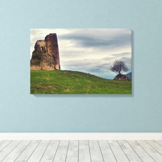 Georgisch landschap canvas afdruk (Insitu (Houten vloer))