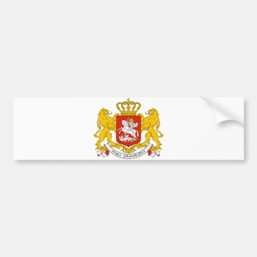 Georgisch officieel symbool voor wapenheraldry bumpersticker (Voorkant)