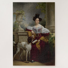  Georgisch portret voorlezen dame dog Legpuzzel