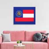 Georgisch vlaggenstaatontwerp canvas afdruk (Insitu (Woonkamer))