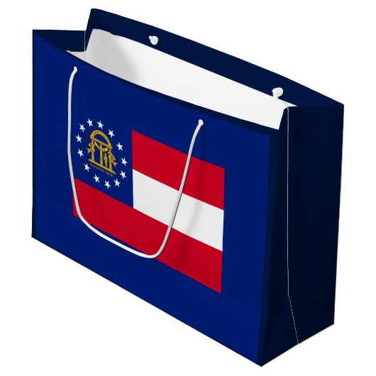 Georgisch vlaggenstaatontwerp groot cadeauzakje (Voorkant Gekanteld)