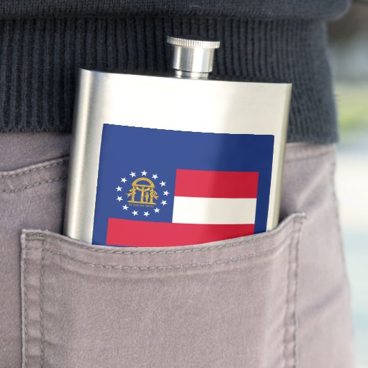 Georgisch vlaggenstaatontwerp heupfles (Voorbeeld)