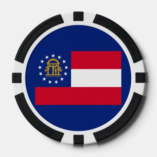 Georgisch vlaggenstaatontwerp poker chips (Voorkant)