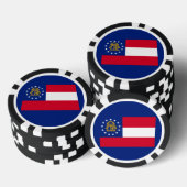 Georgisch vlaggenstaatontwerp poker chips (Opstapeling)