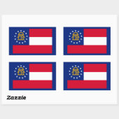 Georgisch vlaggenstaatontwerp rechthoekige sticker (Vel)