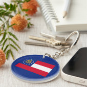 Georgisch vlaggenstaatontwerp sleutelhanger (Voorkant Rechts)