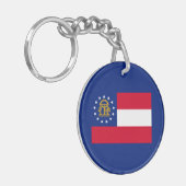 Georgisch vlaggenstaatontwerp sleutelhanger (Voorkant Links)