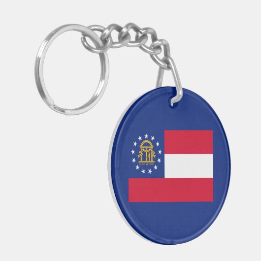 Georgisch vlaggenstaatontwerp sleutelhanger (Voorkant Links)