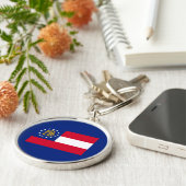 Georgisch vlaggenstaatontwerp sleutelhanger (Zijkant)