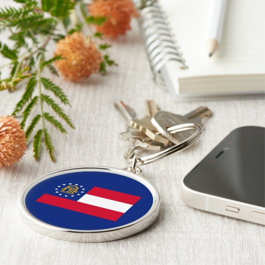 Georgisch vlaggenstaatontwerp sleutelhanger (Zijkant)