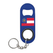 Georgisch vlaggenstaatontwerp sleutelhanger flessenopener (Voorkant)